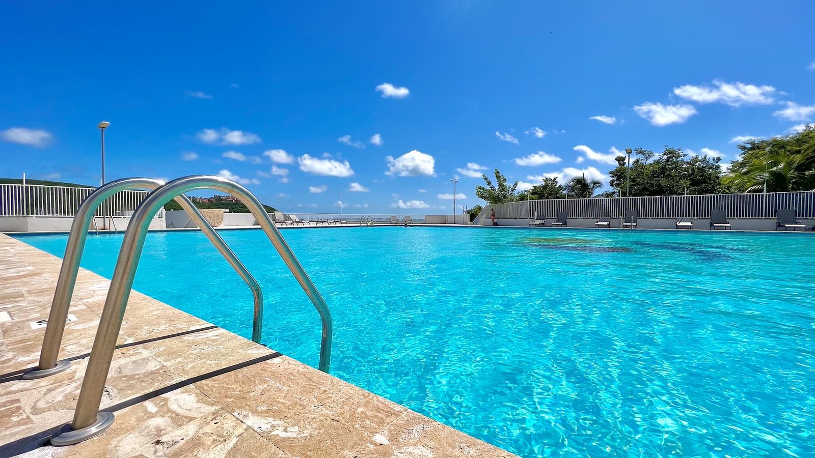 Resort-style pool on property